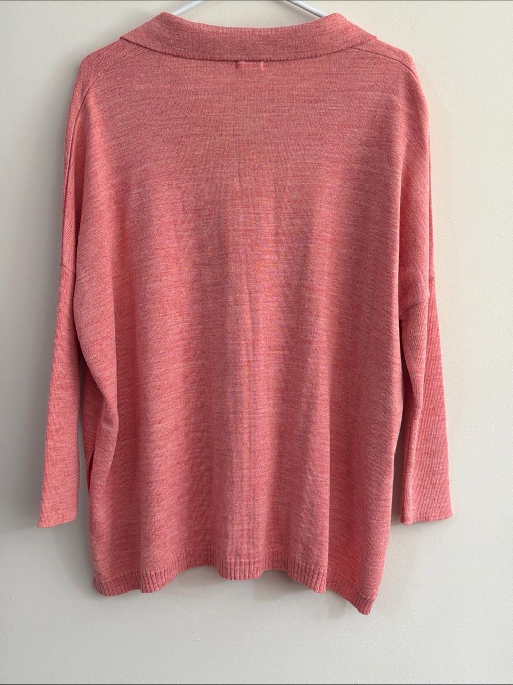 MerSea Catalina Polo Sweater Women’s OS One Size Coral V Neck Collar Coastal - Picture 7 of 10